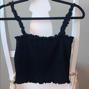 Black Crop Tank Top